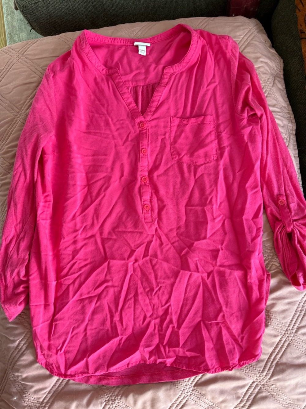 Merona Hot Pink Sleeveless Cotton Top